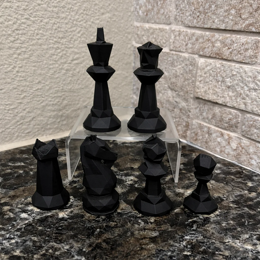 Set Low-Poly d'Échecs