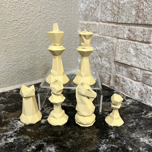 Set Low-Poly d'Échecs